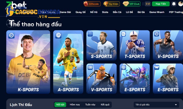 Thể thao Zbet: Sảnh game cá độ dành cho dân chơi thứ thiệt Thể thao Zbet chỉn chu trong từng chi tiết